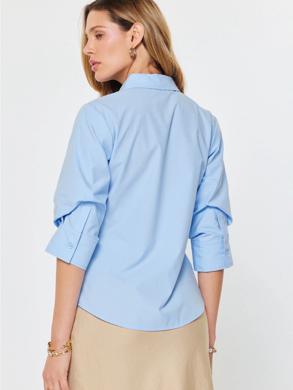 Current Air Fixed Roll up Sleeve Blouse